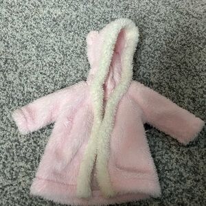 Cozy Pink Doll Coat with Hood